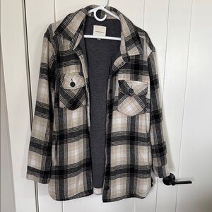 Thread & Supply Black and Cream Shacket